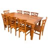 Mesa de Jantar Madeira Maciça 200 X 90 com 08 Cadeiras Abc Sudeste Rústico - 1