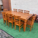 Ver imagem 2 de Mesa de Jantar Madeira Maciça 200 X 90 com 08 Cadeiras Abc Sudeste Rústico