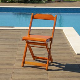 Conjunto Dobrável 120 X 70 com 4 Cadeiras Cor Mel Móveis Britz - 6