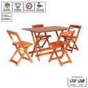 Ver imagem 3 de Conjunto Dobrável 120 X 70 com 4 Cadeiras Cor Mel Móveis Britz