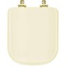 Assento Sanitário Soft Close Misti Palha para Vaso Icasa com Ferragem Dourada - 1