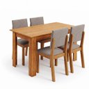 Ver imagem 1 de Kit Mesa de Jantar Palace Mel com 4 Cadeiras Bela