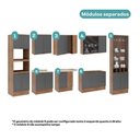Ver imagem 4 de Armário de Cozinha Completa C Balcão Milla Dusk Carraro Nogal Cinza Titânio