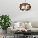 Ver imagem 3 de Luminária Teto tipo Pendente DEUSA MDF Completa -:MDF Marrom