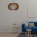 Ver imagem 2 de Luminária Teto tipo Pendente DEUSA MDF Completa -:MDF Marrom