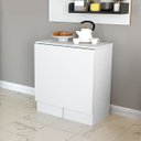 Ver imagem 2 de Conjunto de Mesa Balcão Dobrável com 2 Banquetas Branco