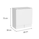 Ver imagem 4 de Conjunto de Mesa Balcão Dobrável com 2 Banquetas Branco