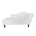 Ver imagem 3 de Recamier Decorativo Divã Amsterdã 147cm Lado Esquerdo Couro Branco