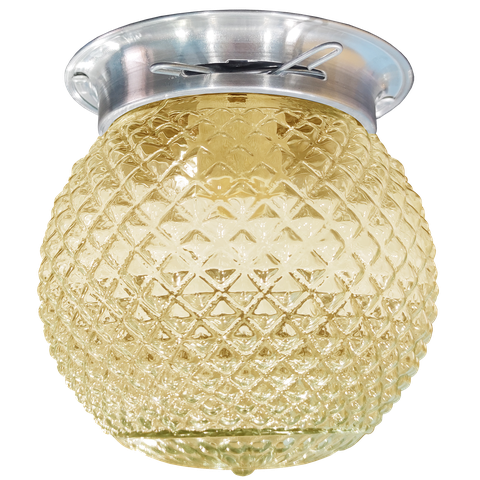 Plafon Colonial Chapa Natural Globo Bico de Jaca Ambar
