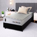 Ver imagem 1 de Conjunto Cama Box Solteiro c/ Molas Ensacadas New Moon Preto 88x188x66