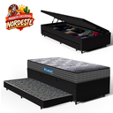 Ver imagem 2 de Cama Box Baú com Colchão de Espuma D60 Double Face Guarda Costas Comfort Force Probel + Auxiliar