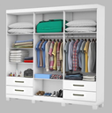 Ver imagem 2 de Guarda Roupa Hercúles com Espelho e Pés Branco - Carioca