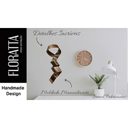 Decoração Escultura de Parede Abstrata Aço Cobre Exclusiva no Brasil P/ Casa Quarto Escritório - 3