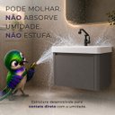 Ver imagem 2 de Gabinete Banheiro 50cm Impermeável com Cuba Cerâmica Suspenso Cagliari Brovália