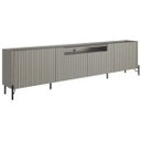 Ver imagem 2 de Rack New Bend 220 cm Porta Frisada Incolar Grigio com Pé Preto
