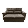 Sofá Retrátil/Reclinável Verona 2,00m Suede Velut Tabaco c/ Molas no Assento - King House - 5