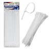 200 Enforca Gato Fita Lacre de Nylon 3.6x200mm Cinta Plástica Hellerman 20cm Branco - 1