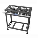 Ver imagem 1 de Fogão Industrial 2 Bocas 1 Dupla Tradicional Baixa Pressão MR Fogões 30x30 P7