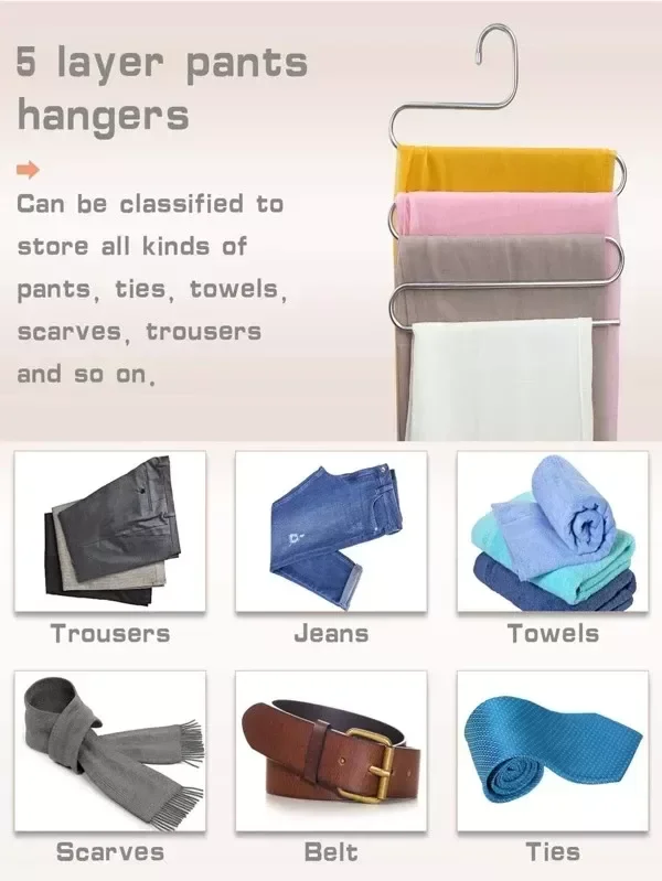 Cabide para Calças em Aço Inox 36cm - Lyor - 4