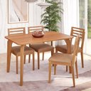 Ver imagem 2 de Mesa Jantar Retangular 1,30 Papaia sem Vidro Madeira/cinamomo