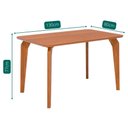 Ver imagem 5 de Mesa Jantar Retangular 1,30 Papaia sem Vidro Madeira/cinamomo