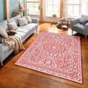 Ver imagem 2 de Tapete Sala Nobre 2,00x2,50 Antider Domani Gardenia Vermelho