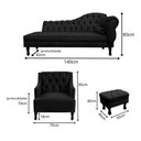 Ver imagem 2 de Divã Cancun 140 Esquerdo + 2 Poltronas + 2 Puffs Rosa