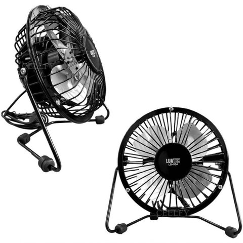 Mini Ventilador Usb Portátil de Mesa em Metal Cores Ls-904