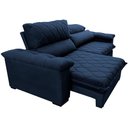 Ver imagem 7 de Sofá Retrátil e Reclinável 2,75m Molas Ensacadas Cama inBox Big Home com Bordado 3D Velusoft