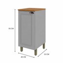 Ver imagem 3 de Balcão de 0,40 Cm 1 Porta 100% Mdf Titânio Fosco Amoudi