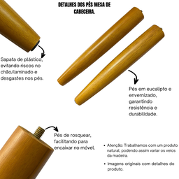 Mesa de Cabeceira Mdf Pés Palitos com 1 Gaveta e 1 Nicho Plancasa:azul Sereno - 8