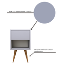 Ver imagem 7 de Mesa de Cabeceira Mdf Pés Palitos com 1 Gaveta e 1 Nicho Plancasa:azul Sereno