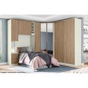 Ver imagem 5 de Módulo de Quarto Solteiro Guarda Roupa C/ 1 Porta Mc01 Seletto Areia - Henn