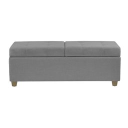 Recamier Bau Madri 1,20m Linho Cinza - Inova Decorações - 2