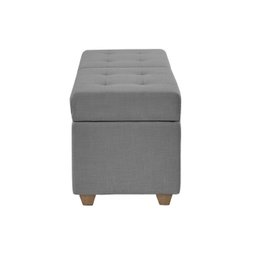 Recamier Bau Madri 1,20m Linho Cinza - Inova Decorações - 4