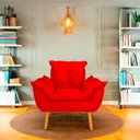 Ver imagem 2 de Poltrona Opala para Sala Confortável e Reforçada Suede