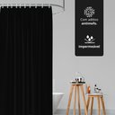 Ver imagem 2 de 2 Cortina Box Banheiro PVC Grossa Antimofo Ilhós Pt 140x200