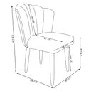 Ver imagem 2 de Kit Cadeira de Jantar Pétala Estofada Pés Palito Suede