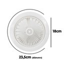 Ver imagem 5 de Ventilador de Teto Led Luzes Integradas com Controle Remoto 36 Branco Bivolt