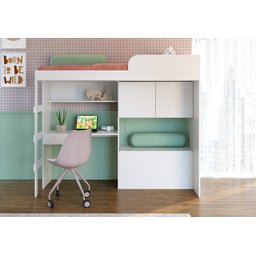 Cama Multifuncional Com Bau E Estacao De Trabalho Lion Montana  - 1