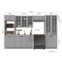 Ver imagem 4 de Armário de Cozinha Modulada Completa Fidelitá Nara 100% MDF 5 Peças 350cm 16 Portas 2 Gavetas sem