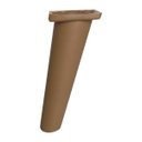 Ver imagem 2 de Kit 5 Pé Retrô de Plástico Marrom Resistente para Móveis Cômoda Design Clássico e Fácil Instalação