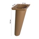 Ver imagem 5 de Kit 5 Pé Retrô de Plástico Marrom Resistente para Móveis Cômoda Design Clássico e Fácil Instalação