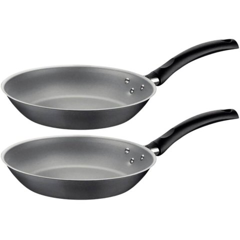 Jogo 2 Frigideiras Alumínio Starflon Max Antiaderentes Chumbo 30cm Tramontina Turim Cozinha Servir
