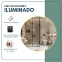 Ver imagem 3 de Espelho Redondo 40cm Touch Led 3000k Iluminação Indireta Reduna