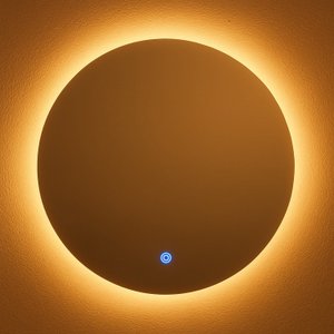 Espelho Redondo 40cm Touch Led 3000k Iluminação Indireta Reduna