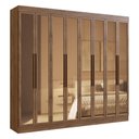 Ver imagem 1 de Guarda-roupas Casal 8 Portas com Vidro Multimóveis Cr35259 Castanho