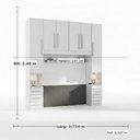 Ver imagem 4 de Guarda-Roupa de Casal com Espaço para Cama Box King Size 1220SK Carvalho