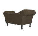 Ver imagem 2 de Sofá Recamier Recepção Decorativo 02 Lugares Londres Suede Marrom - Incasa Decor