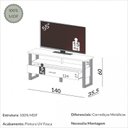 Ver imagem 6 de Rack para Tv até 55 Polegadas 1 Gaveta Industrial Freijó/preto - Dalla Costa